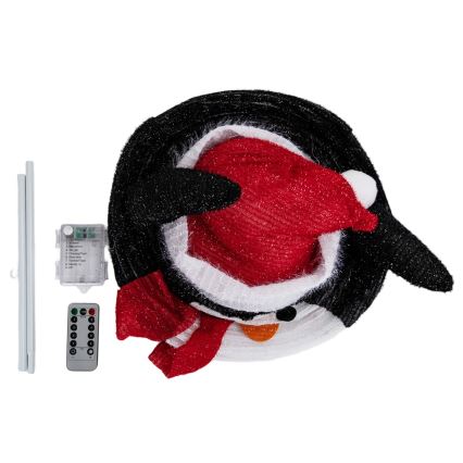 Aigostar - Zewnętrzna świąteczna dekoracja LED 50 diod LED/3xAA IP44 pingwin