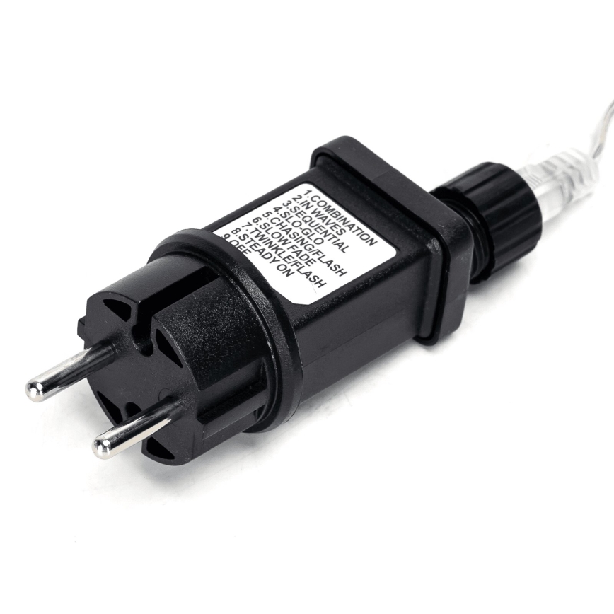 Aigostar - Zewnętrzne lampki świąteczne LED, 100 diod/8 trybów, 13 m, IP44, ciepła biel