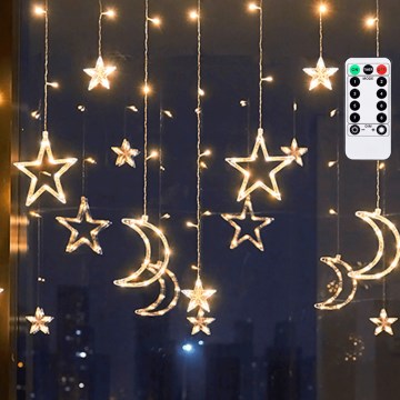 Aigostar - Zewnętrzne lampki świąteczne LED 120xLED/6W/230V/8 funkcji 3x0,6m IP44 ciepła biała + pilot zdalnego sterowania