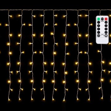 Aigostar - Zewnętrzne lampki świąteczne LED 150xLED/6W/230V/8 funkcji 1,5x1m IP44 ciepła biel + pilot zdalnego sterowania