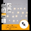 Aigostar - zewnętrzne lampki świąteczne LED 200 diod, 8 x 0,4 m, IP44, ciepła biała