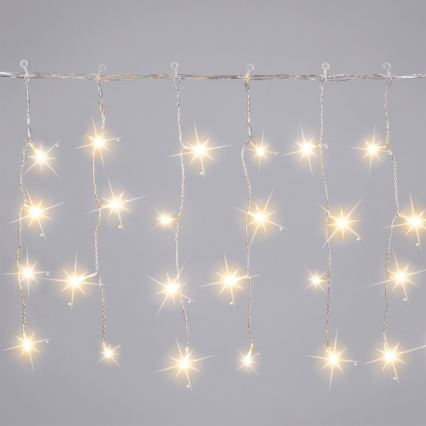 Aigostar - zewnętrzne lampki świąteczne LED 200 diod, 8 x 0,4 m, IP44, ciepła biała