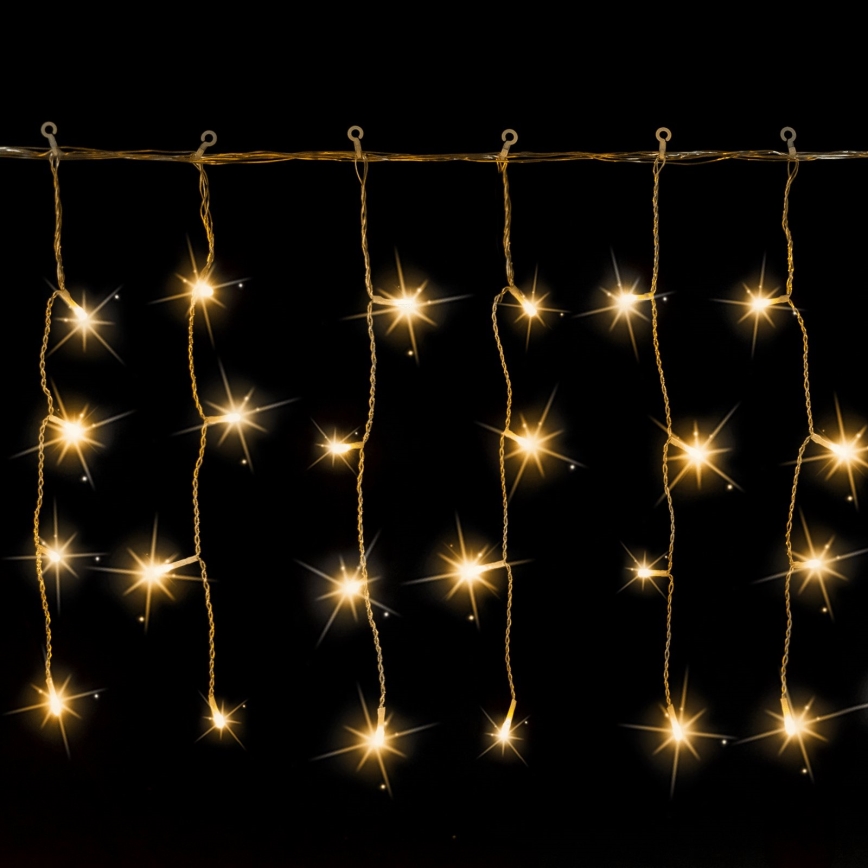 Aigostar - zewnętrzne lampki świąteczne LED 200 diod, 8 x 0,4 m, IP44, ciepła biała