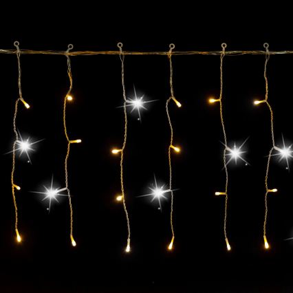 Aigostar - zewnętrzne lampki świąteczne LED 200 diod, 8 x 0,4 m, IP44, ciepła biała