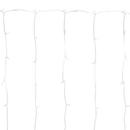 Aigostar - Zewnętrzny łańcuch świetlny LED 300 diod/8 funkcji 3x1m IP44 zimne białe światło + pilot zdalnego sterowania