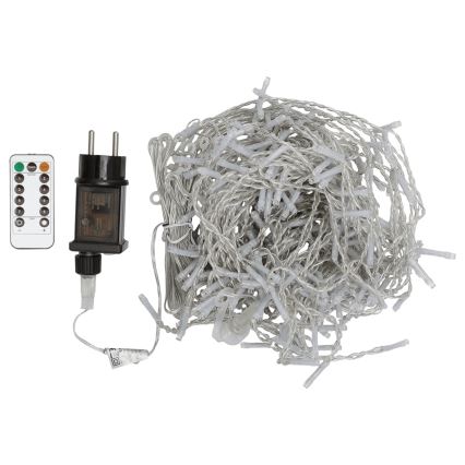 Aigostar - LED RGBY Zewnętrzny łańcuch 300xLED/8 funkcji 3x1m IP44 + pilot