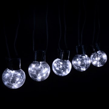 Aigostar - Zewnętrzny dekoracyjny łańcuch świetlny LED, 160 diod, 10 m, IP44, zimna biel