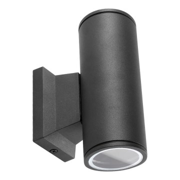Aigostar - Zewnętrzny kinkiet 2xGU10/35W/230V czarny IP65 okrągły