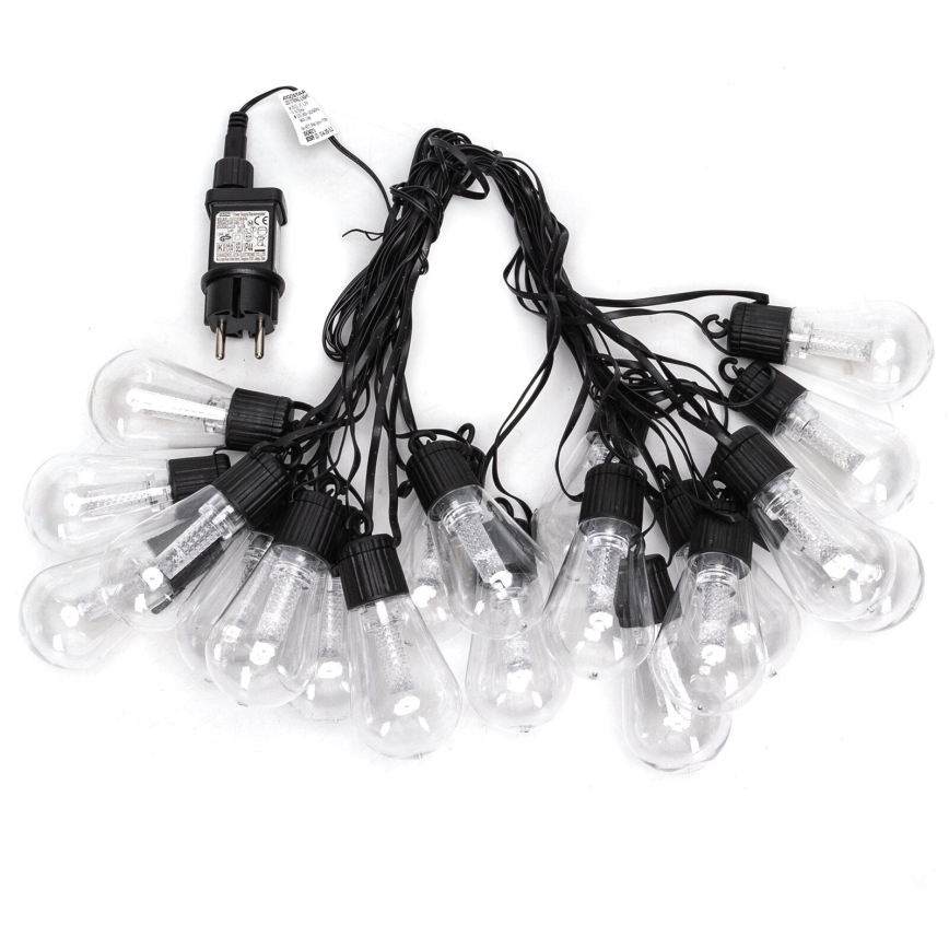 Aigostar - Zewnętrzny łańcuch dekoracyjny LED 20xLED/13m IP44 zimna biel