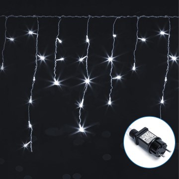 Aigostar - Zewnętrzny łańcuch dekoracyjny LED 75xLED/6W/230V 15x0,6m IP44 zimna biel