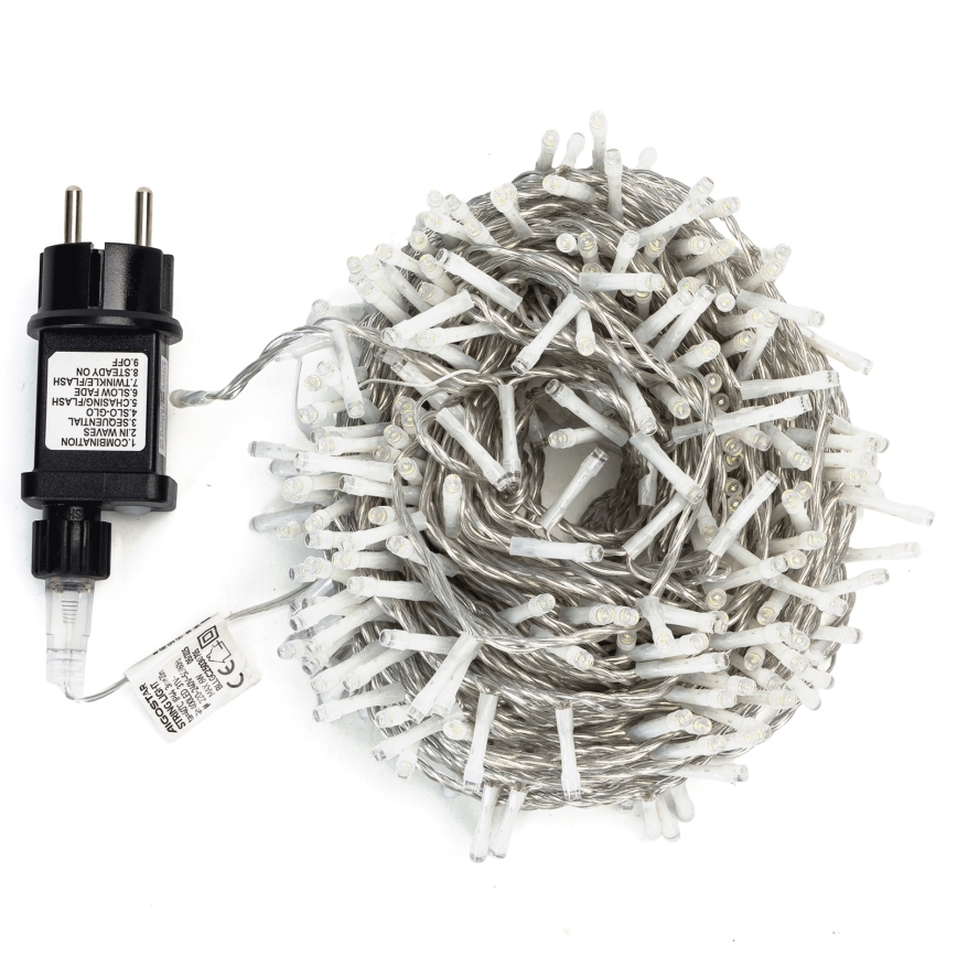 Aigostar - Zewnętrzny łańcuch świetlny LED, 400 diod LED, 8 funkcji, 20 m, IP44, ciepła biała
