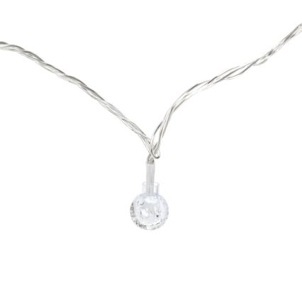 Aigostar - zewnętrzny łańcuch świąteczny 100 diod LED/8 funkcji 13m IP44 zimne białe światło