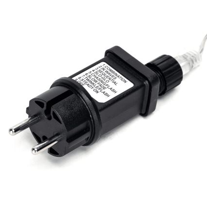 Aigostar - zewnętrzny łańcuch świąteczny 100 diod LED/8 funkcji 13m IP44 zimne białe światło