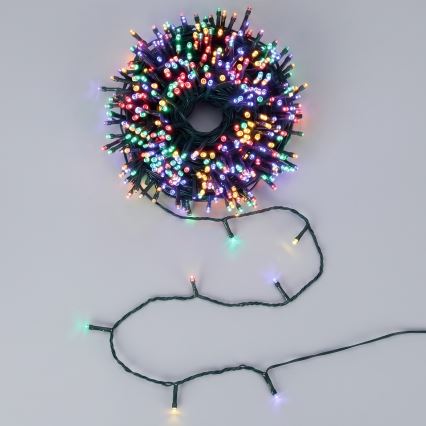 Aigostar - Zewnętrzny łańcuch świąteczny LED, 100 diod LED, 8 trybów, 13 m, IP44, wielokolorowy