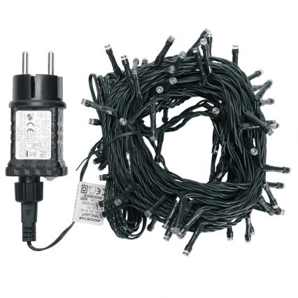 Aigostar - Zewnętrzny łańcuch świąteczny LED, 100 diod LED, 8 trybów, 13 m, IP44, wielokolorowy