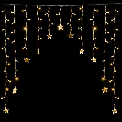 Aigostar - LED Zewnętrzny łańcuch świąteczny 168xLED/8 funkcji 3x1,5m IP44 ciepła biała gwiazdki
