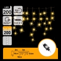 Aigostar - Zewnętrzny łańcuch świąteczny LED 200 diod LED 8 x 0,6 m IP44 ciepła biel