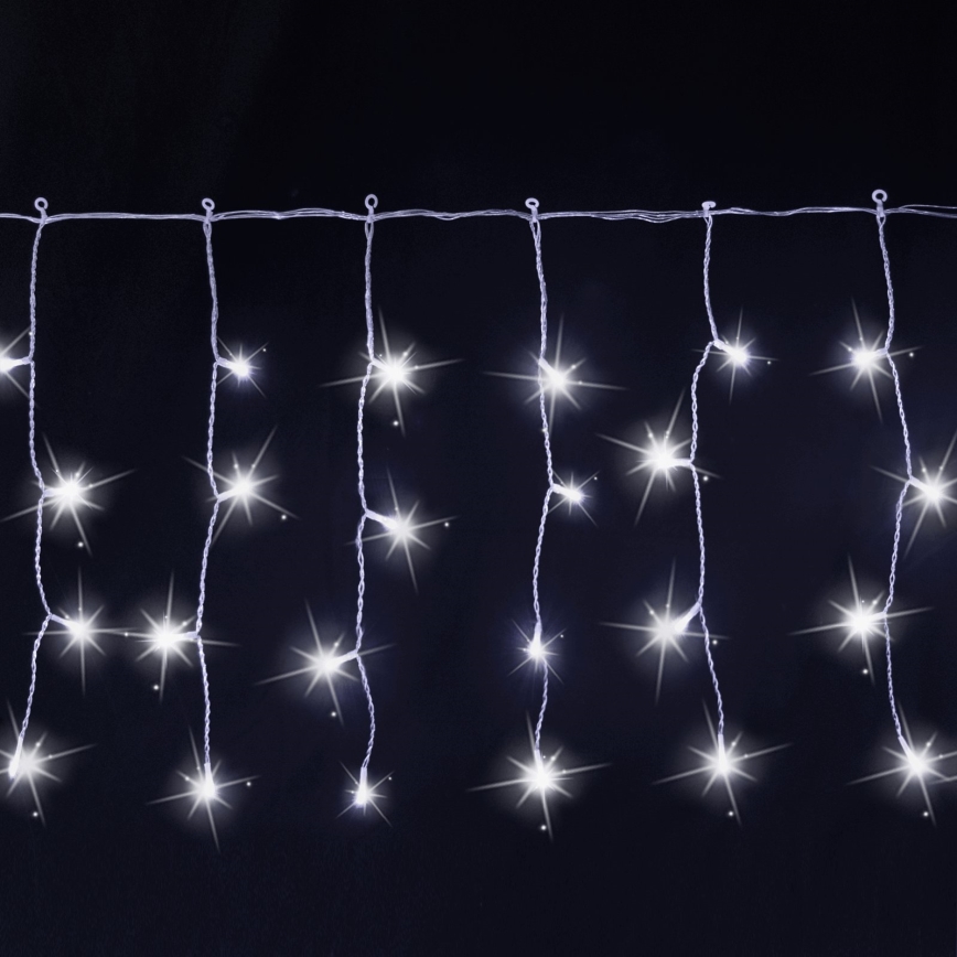 Aigostar - Zewnętrzny łańcuch świąteczny LED, 200 diod LED, 8×0,4 m, IP44, zimna biel