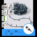Aigostar - Zewnętrzny łańcuch świąteczny LED 200xLED/8 funkcji 13m IP44 zimna biel