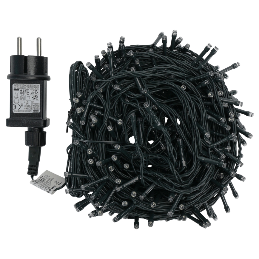 Aigostar – Zewnętrzny łańcuch świetlny LED na Boże Narodzenie, 300 diod LED, 8 trybów, 30 m, IP44, zimna biel