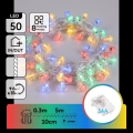 Aigostar - Zewnętrzny łańcuch świąteczny LED, 50 diod LED / 8 funkcji, zasilanie 3×AA, 5,3 m, IP44, wielokolorowy
