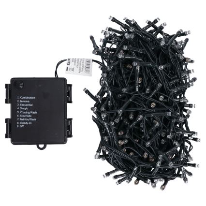 Aigostar - Zewnętrzny łańcuch świąteczny LED, 500 diod/8 funkcji, 4xAA, 25,3 m, IP44, wielokolorowy