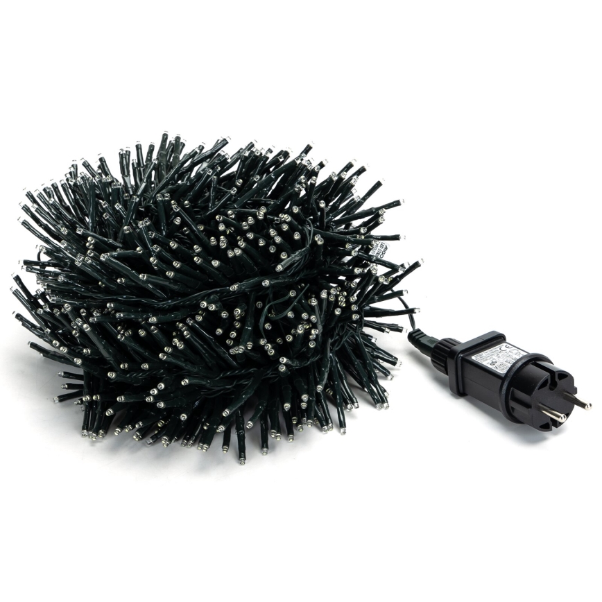 Aigostar - Zewnętrzny łańcuch świąteczny LED, 600 diod, 8 funkcji, 18 m, IP44, zimna biel