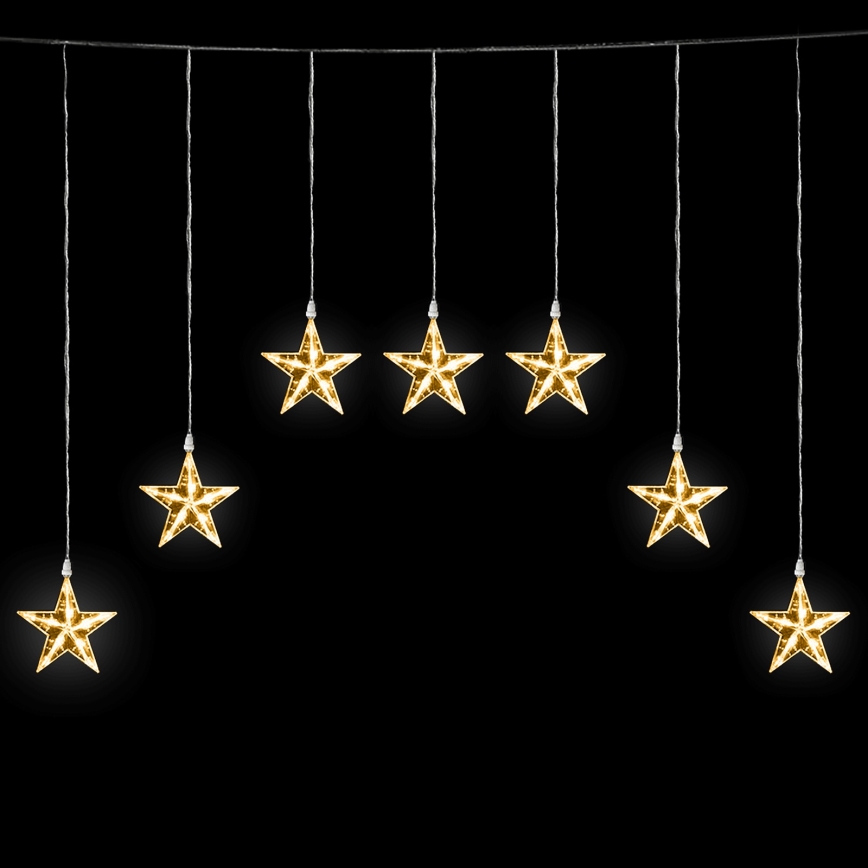 Aigostar - Zewnętrzny łańcuch świąteczny LED 70xLED 1,2x1m IP44 ciepła biała gwiazdki
