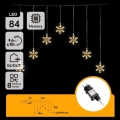 Aigostar - Zewnętrzny łańcuch świąteczny LED 84xLED/8 funkcji 1,2x1m IP44 ciepła biała, śnieżynki