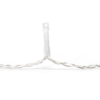 Aigostar - Zewnętrzny łańcuch świetlny LED, 100 diod LED, 8 funkcji, 5 x 0,4 m, IP44, zimna biel