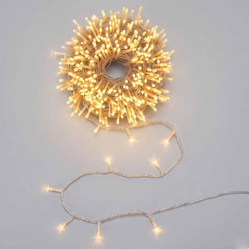 Aigostar - LED zewnętrzny łańcuch świąteczny 100xLED/8 funkcji 3xAA 10,3m IP44 ciepła biała