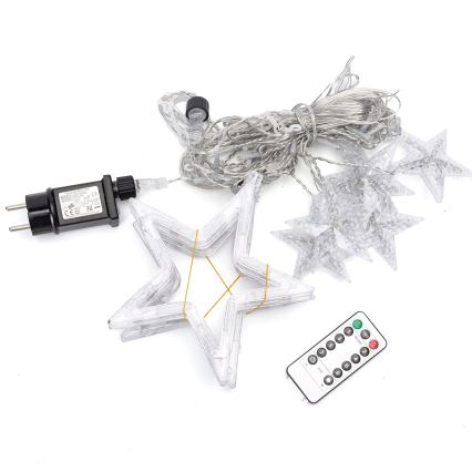 Aigostar - Zewnętrzny łańcuch świetlny LED, 120 diod LED, 8 funkcji, 3x0,6 m, IP44, ciepła biel + zdalne sterowanie
