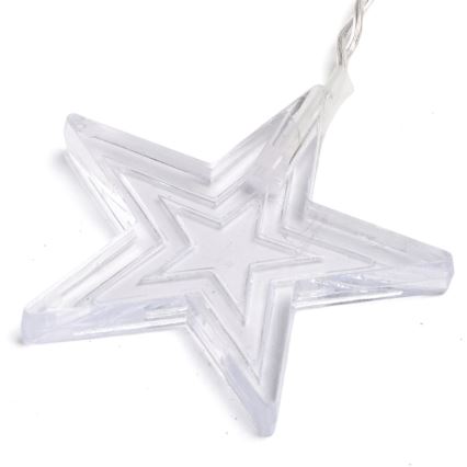Aigostar - Zewnętrzny łańcuch świetlny LED, 168 diod, 8 funkcji, 3 x 1,5 m, IP44, ciepłe białe światło, w kształcie gwiazd