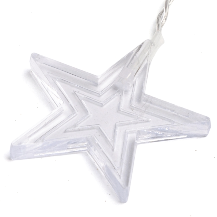 Aigostar - Zewnętrzny łańcuch świetlny LED, 168 diod, 8 funkcji, 3 x 1,5 m, IP44, ciepłe białe światło, w kształcie gwiazd