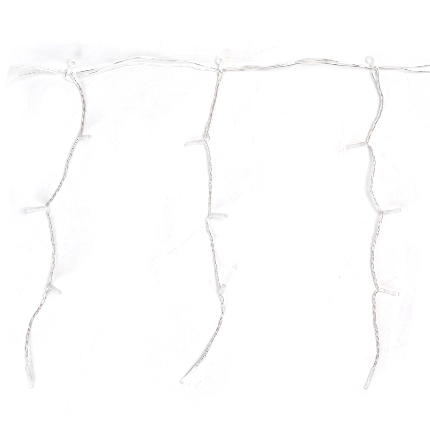 Aigostar - Zewnętrzny świąteczny łańcuch LED 100 diod/8 funkcji 5x0,4m IP44 zimna biel