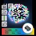 Aigostar - Zewnętrzny świąteczny łańcuch LED 50xLED/8 funkcji 3xAA 5,3m IP44 wielokolorowy