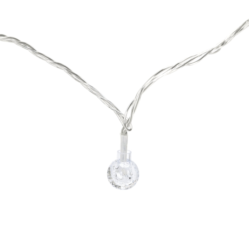 Aigostar - Zewnętrzny świąteczny łańcuch LED 50xLED/8 funkcji 8m IP44 zimna biel