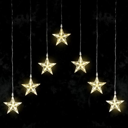 Aigostar - Zewnętrzny świąteczny łańcuch LED 70xLED/230V 1,2x1m IP44 ciepła biała gwiazdy