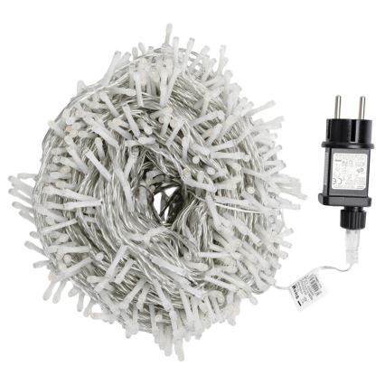 Aigostar - Zewnętrzny łańcuch świąteczny LED 1000 diod/8 trybów, 50 m, IP44, ciepła biała