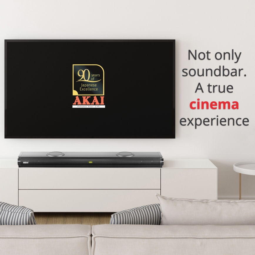 AKAI ASB-29 - Soundbar z aktywnym subwooferem 120 W / 230 V + pilot zdalnego sterowania