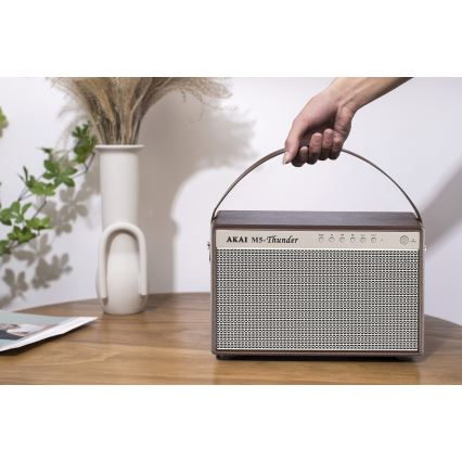 AKAI M5 THUNDER COFFEE - Bezprzewodowy głośnik 70 W z akumulatorem o pojemności 8000 mAh