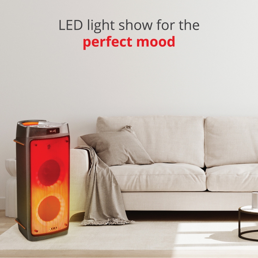 AKAI PARTY BOX 810 - Bezprzewodowy głośnik 65W/230V 5000 mAh + pilot zdalnego sterowania