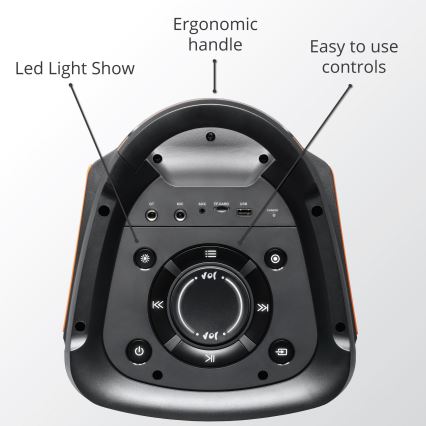 AKAI PARTY BOX 810 - Bezprzewodowy głośnik 65W/230V 5000 mAh + pilot zdalnego sterowania