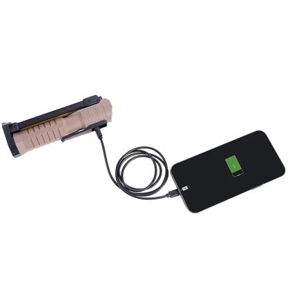 LED Ściemnialna akumulatorowa robocze latarka z funkcją power banku LED/4W/5V IPX4 600 błyszcz. 2000 mAh