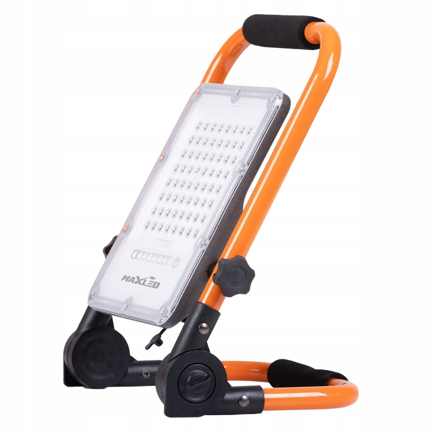 Ładowalny ściemnialny reflektor LED ze statywem LED/50W/3,2V 4500K 5000 mAh IP65 pomarańczowy