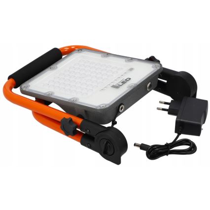 Akumulatorowy reflektor LED ze statywem LED/50W/3,2V 4500K 5000 mAh IP65 pomarańczowy