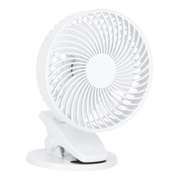 Akumulatorowy stołowy wentylator z klipsem VIENTO 6W/5V 2000 mAh biały