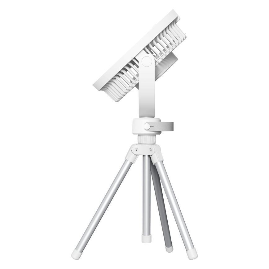 Akumulatorowy wentylator stołowy z oświetleniem LED 8W/3,7V 2400 mAh biały