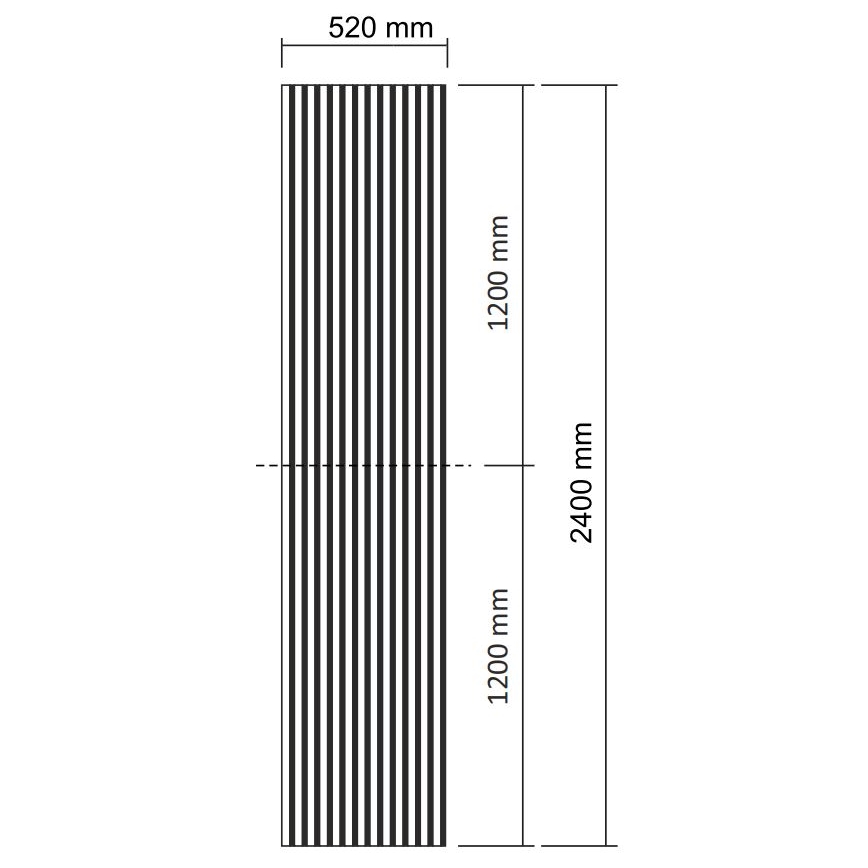 Akustyczny panel ścienny VASALUND 240x52 cm orzech