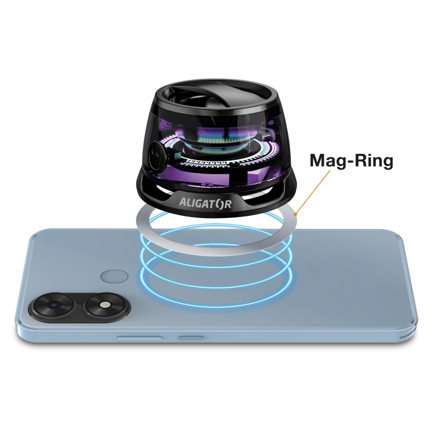 Aligator ABSMB01 - Magnetyczny głośnik do MagSafe Mini Beat 400 mAh, czarny